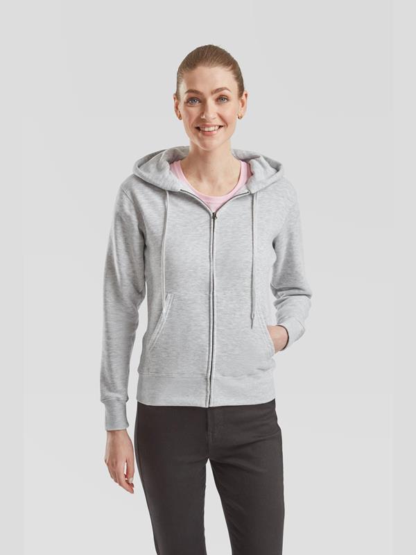 Fruit Of The Loom Premium Open End 280 Regular Fit Zip Hood Ladies
