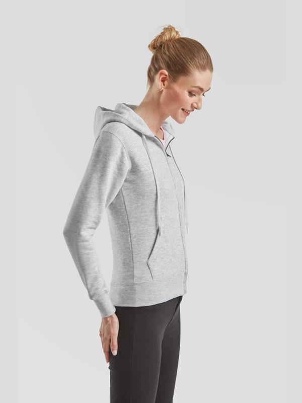 Fruit Of The Loom Premium Open End 280 Regular Fit Zip Hood Ladies
