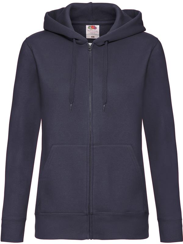 Fruit Of The Loom Premium Open End 280 Regular Fit Zip Hood Ladies