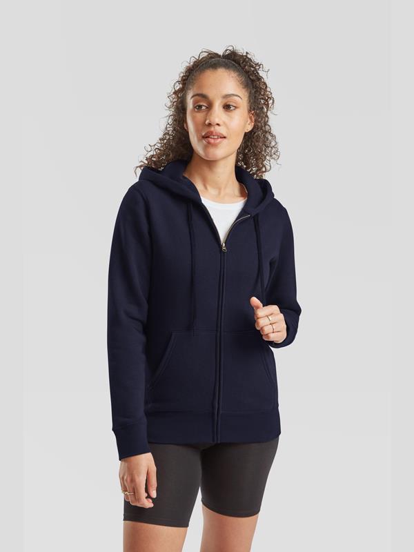Fruit Of The Loom Premium Open End 280 Regular Fit Zip Hood Ladies
