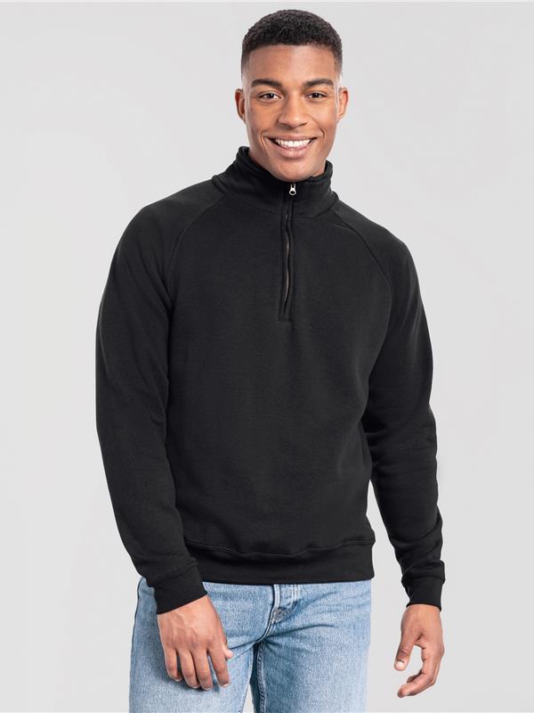 Fruit Of The Loom Iconic Premium Combed 300 Regular Fit Quarter Zip Sweat Adult