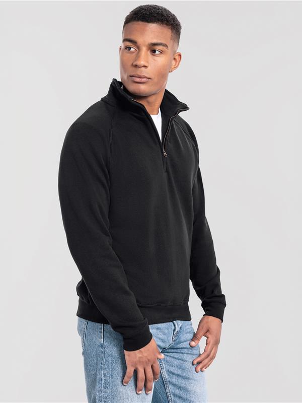 Fruit Of The Loom Iconic Premium Combed 300 Regular Fit Quarter Zip Sweat Adult
