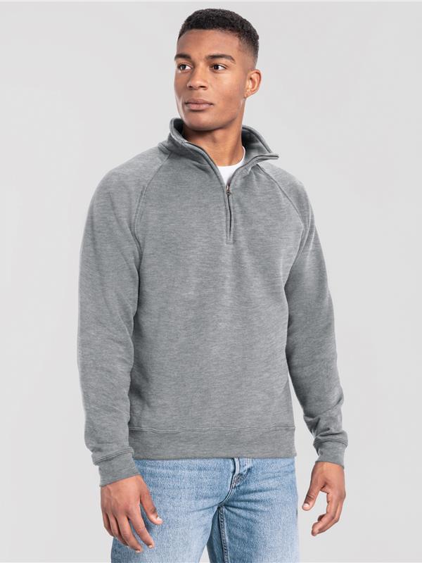 Fruit Of The Loom Iconic Premium Combed 300 Regular Fit Quarter Zip Sweat Adult