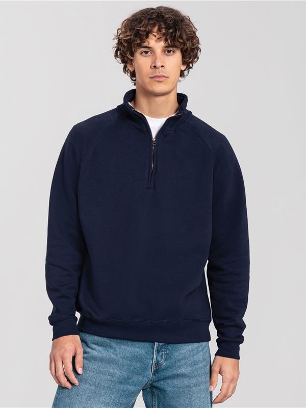 Fruit Of The Loom Iconic Premium Combed 300 Regular Fit Quarter Zip Sweat Adult