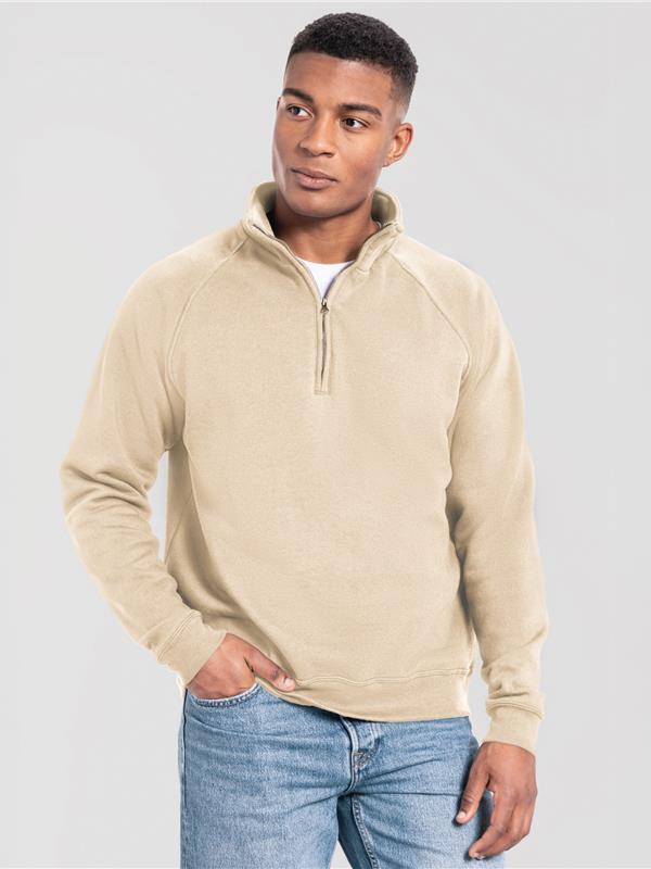 Fruit Of The Loom Iconic Premium Combed 300 Regular Fit Quarter Zip Sweat Adult