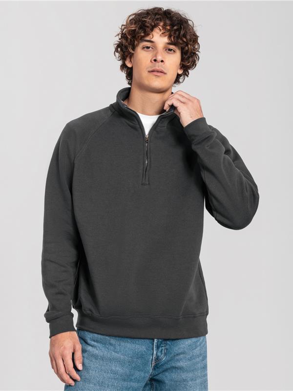 Fruit Of The Loom Iconic Premium Combed 300 Regular Fit Quarter Zip Sweat Adult