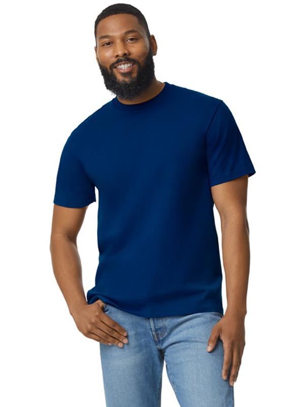 Gildan Softstyle Midweight No Label Ringspun 185 Regular Fit Tee Adult