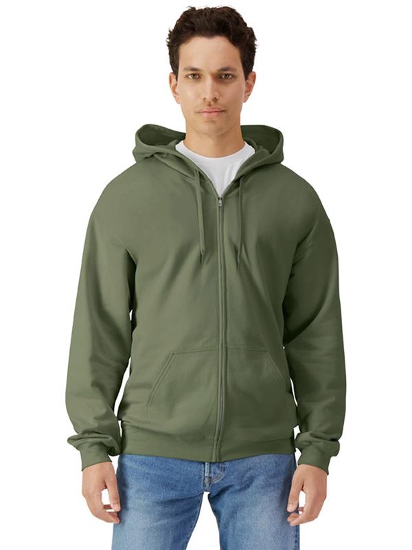 Gildan Softstyle Midweight Ringspun 285 Regular Fit Zip Hood Adult