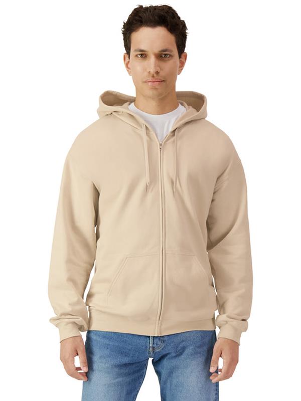 Gildan Softstyle Midweight Ringspun 285 Regular Fit Zip Hood Adult