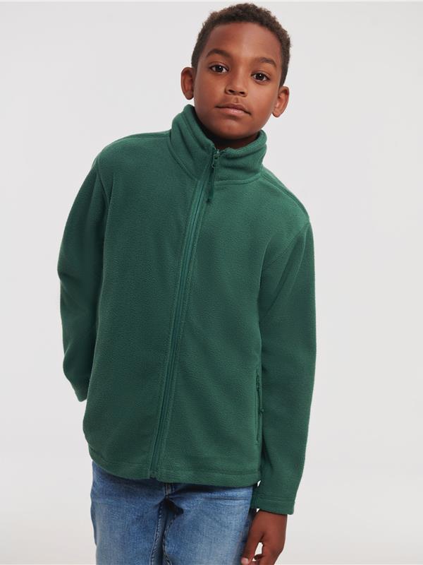 Russell Athletic 320 Fleece FZ Kids in Bottle Green