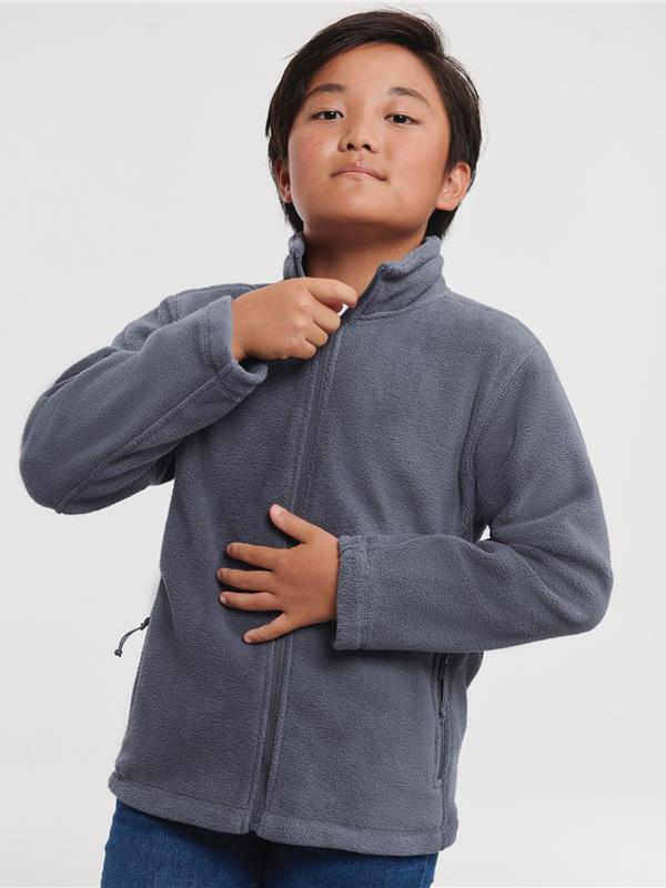 Russell Athletic 320 Fleece FZ Kids in Convoy Grey