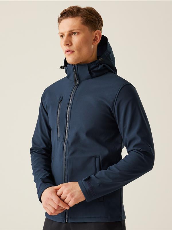 Regatta Professional Venturer 300 3 Layer Hooded Softshell FZ Adult in Navy/Navy