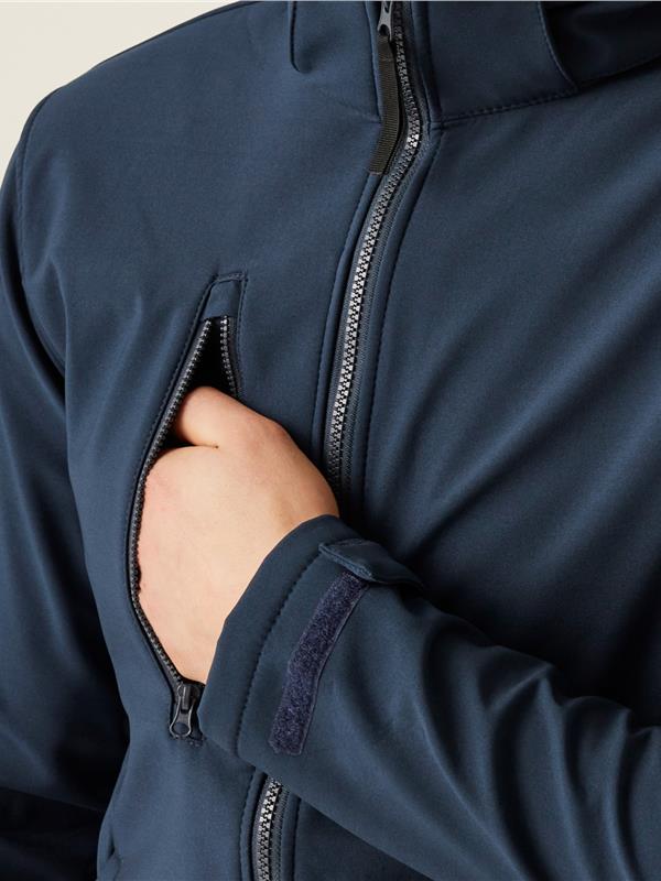 Regatta Professional Venturer 300 3 Layer Hooded Softshell FZ Adult in Navy/Navy