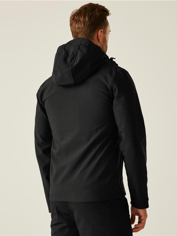 Regatta Professional Venturer 300 3 Layer Hooded Softshell FZ Adult in Black/Classic Red