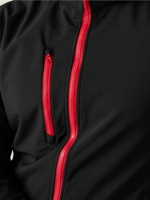 Regatta Professional Venturer 300 3 Layer Hooded Softshell FZ Adult in Black/Classic Red