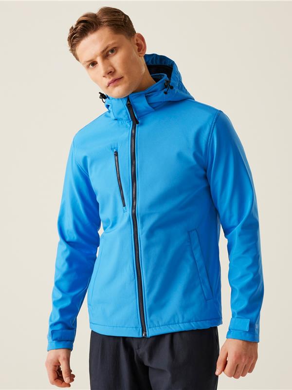 Regatta Professional Venturer 300 3 Layer Hooded Softshell FZ Adult in French Blue/Navy