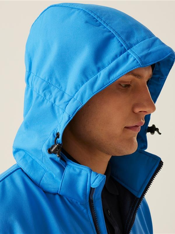 Regatta Professional Venturer 300 3 Layer Hooded Softshell FZ Adult in French Blue/Navy