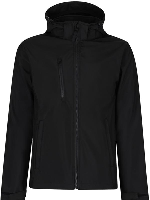 Regatta Professional Venturer 300 3 Layer Hooded Softshell FZ Adult in Black/Black