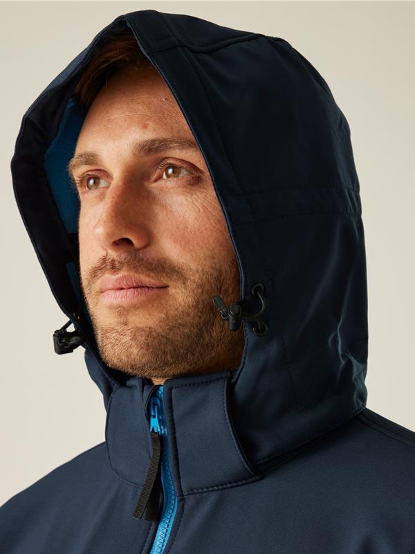 Regatta Professional Venturer 300 3 Layer Hooded Softshell FZ Adult in Navy/French Blue