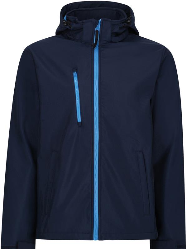 Regatta Professional Venturer 300 3 Layer Hooded Softshell FZ Adult in Navy/French Blue