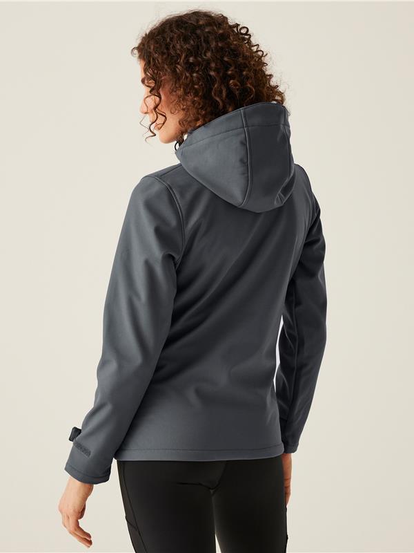 Regatta Professional Venturer 300 3 Layer Hooded Softshell FZ Ladies in Seal Grey/Black