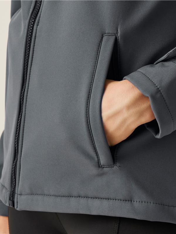 Regatta Professional Venturer 300 3 Layer Hooded Softshell FZ Ladies in Seal Grey/Black
