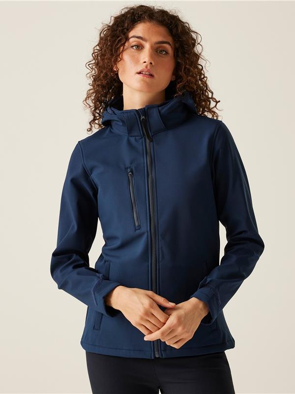Regatta Professional Venturer 300 3 Layer Hooded Softshell FZ Ladies in Navy/Navy