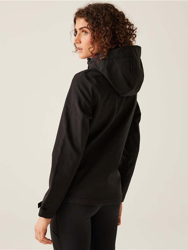 Regatta Professional Venturer 300 3 Layer Hooded Softshell FZ Ladies in Black/Classic Red