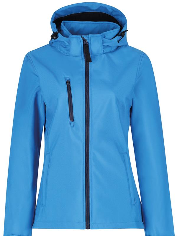 Regatta Professional Venturer 300 3 Layer Hooded Softshell FZ Ladies in French Blue/Navy