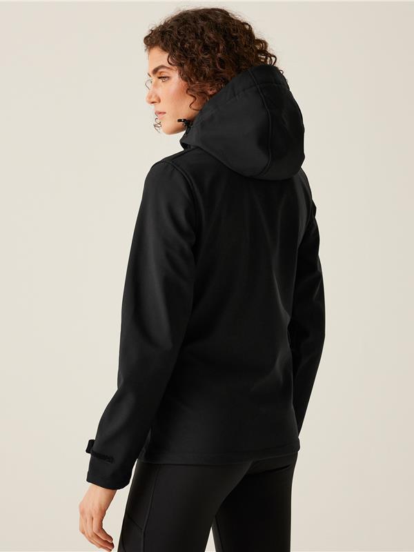 Regatta Professional Venturer 300 3 Layer Hooded Softshell FZ Ladies in Black/Black