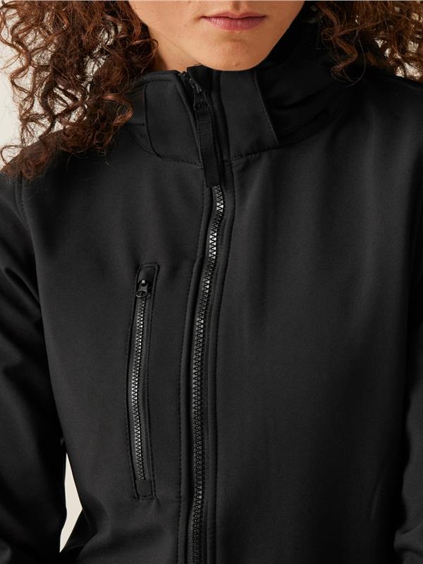 Regatta Professional Venturer 300 3 Layer Hooded Softshell FZ Ladies in Black/Black