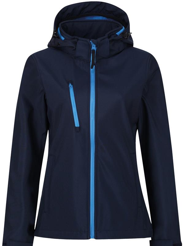 Regatta Professional Venturer 300 3 Layer Hooded Softshell FZ Ladies in Navy/French Blue