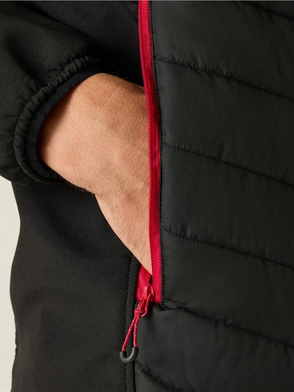 Regatta Professional Pro Universal Hybrid Jacket Adult in Black/Classic Red