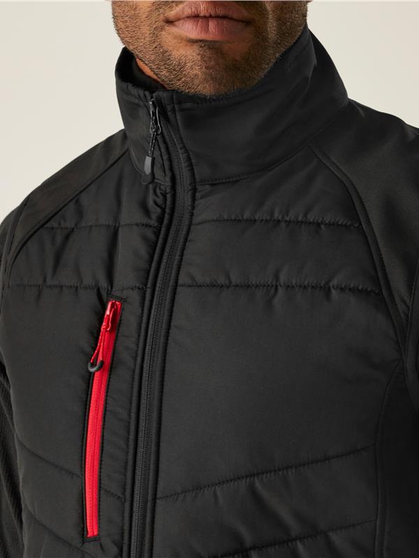 Regatta Professional Pro Universal Hybrid Bodywarmer Adult in Black/Classic Red