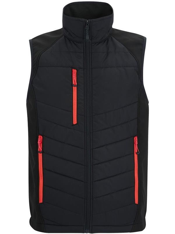 Regatta Professional Pro Universal Hybrid Bodywarmer Adult in Black/Classic Red