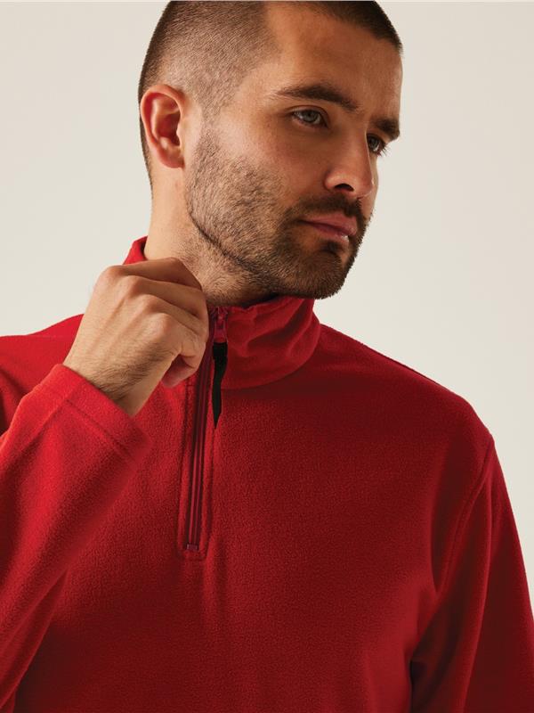 Regatta Professional Micro 170 Quarter Zip Fleece Adult in Classic Red