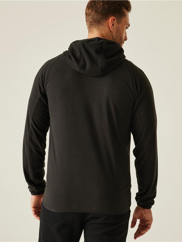 Regatta Professional Navigate 180 Hooded Fleece FZ Adult in Black/Classic Red