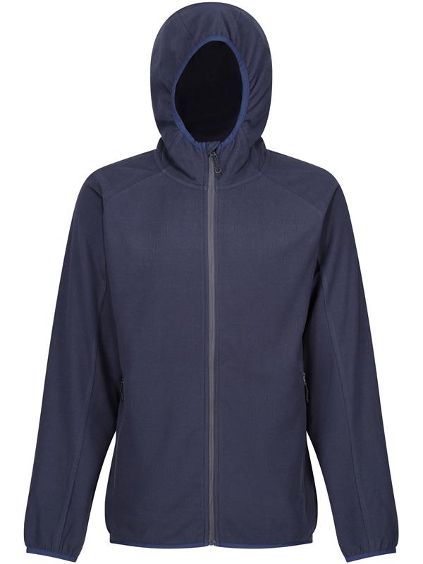 Regatta Professional Navigate 180 Hooded Fleece FZ Adult in Navy/Seal Grey