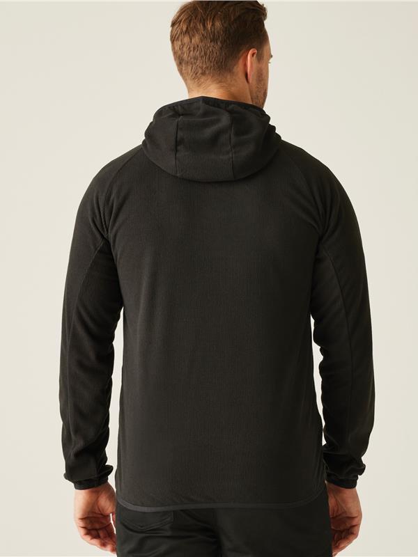 Regatta Professional Navigate 180 Hooded Fleece FZ Adult in Black/New Royal