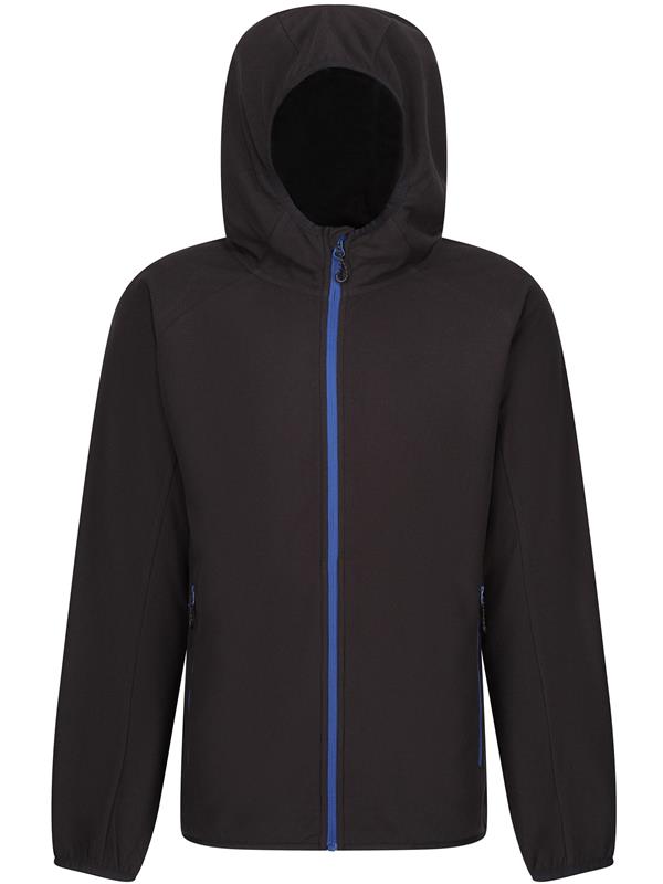 Regatta Professional Navigate 180 Hooded Fleece FZ Adult in Black/New Royal