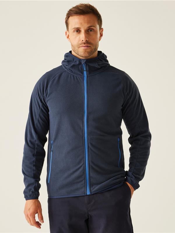 Regatta Professional Navigate 180 Hooded Fleece FZ Adult in Navy/French Blue