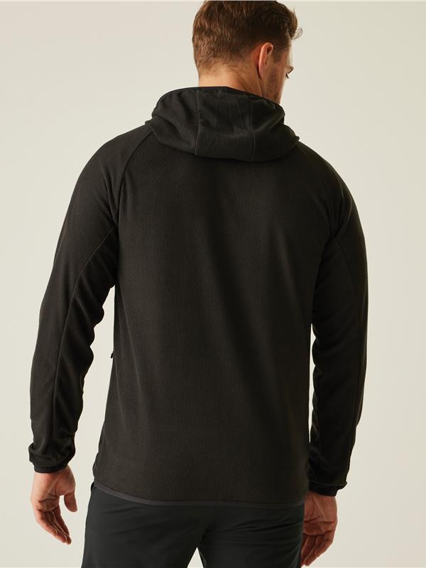 Regatta Professional Navigate 180 Hooded Fleece FZ Adult in Black/Lime
