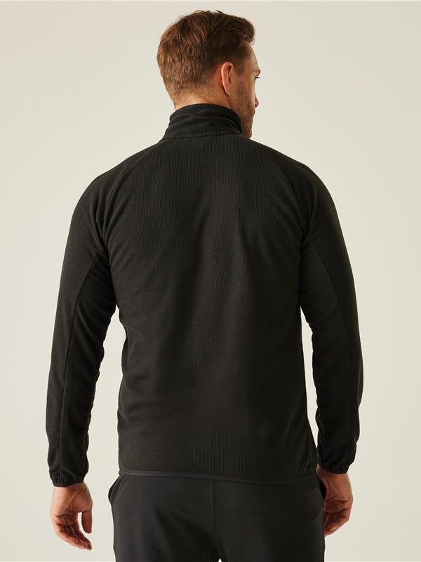 Regatta Professional Navigate 180 Quarter Zip Fleece Adult in Black/Orange Pop