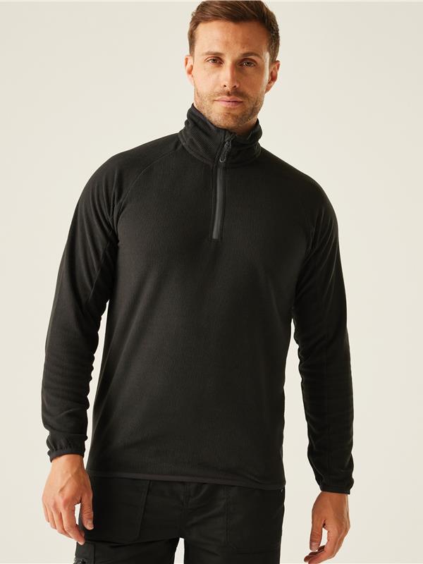 Regatta Professional Navigate 180 Quarter Zip Fleece Adult in Black/Seal Grey