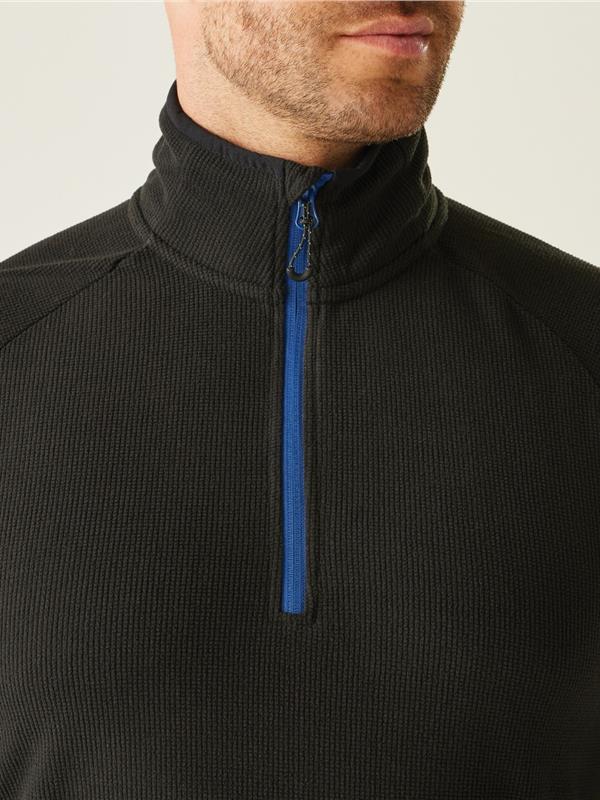 Regatta Professional Navigate 180 Quarter Zip Fleece Adult in Black/New Royal