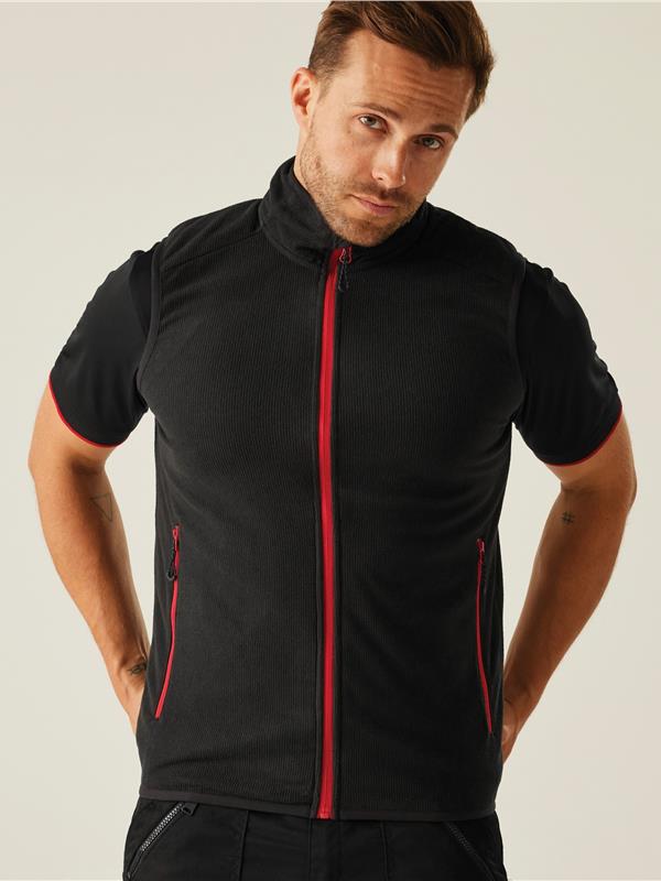 Regatta Professional Navigate 180 Fleece Bodywarmer Adult in Black/Classic Red