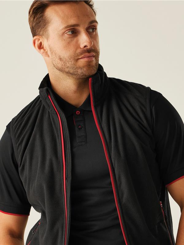 Regatta Professional Navigate 180 Fleece Bodywarmer Adult in Black/Classic Red
