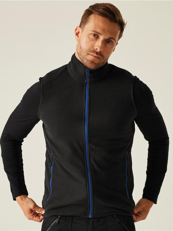 Regatta Professional Navigate 180 Fleece Bodywarmer Adult in Black/New Royal
