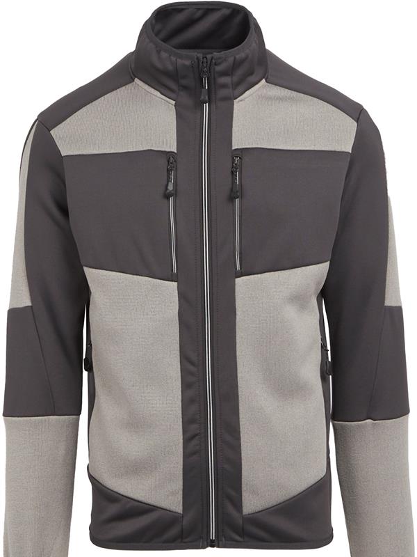 Regatta Professional Evolve 250 Knitted Stretch Softshell FZ Adult in Mineral Grey/Ash