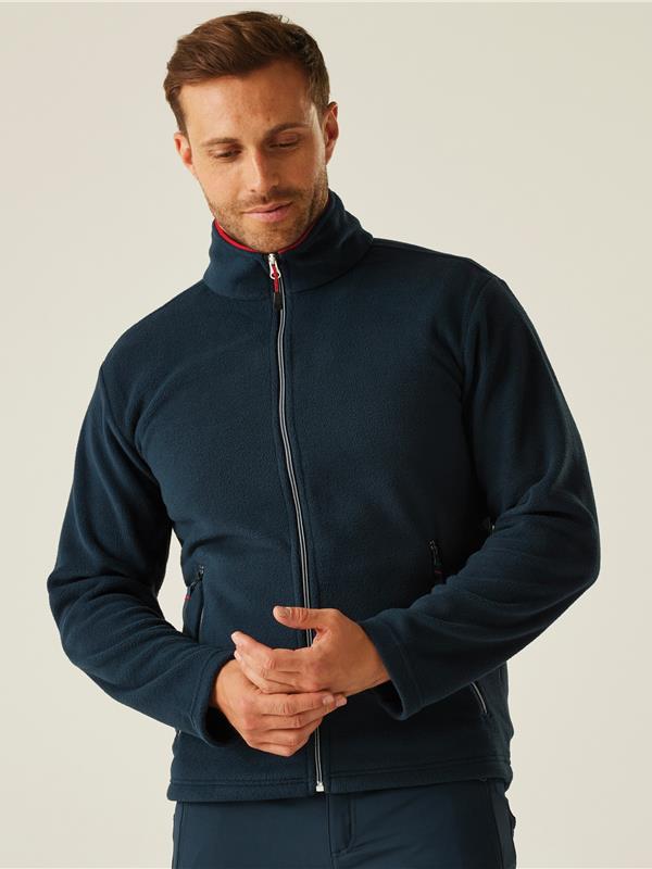 Regatta Professional Ascender 250 Fleece FZ Adult in Navy/Classic Red